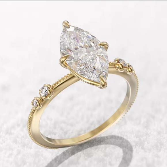 Jewelry - AAA Crystal Marquise Cubic Zirconia Ring Engagement Wedding Jewelry